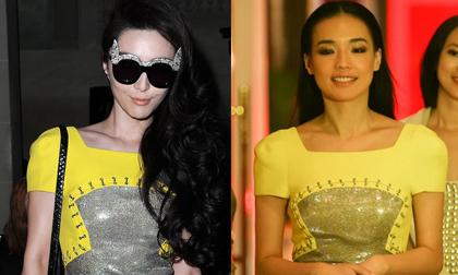Thư Kỳ "mặc lại" váy dập ghim của Phạm Băng Băng