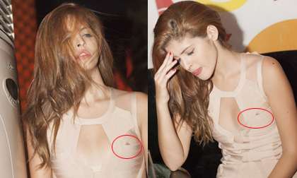 Hot girl Andrea hớ hênh "lộ vòng 1"