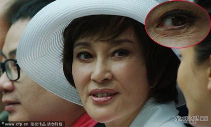 Lưu Hiểu Khánh lộ rõ làn da nhăn tệ hại ở tuổi 61 