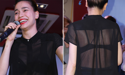 Cận cảnh áo xuyên thấu của Hà Hồ tại tiệc mừng sinh nhật