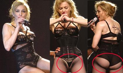 Madonna mặc chíp bé tin hin, lộ hết 'mật đạo' trên sân khấu