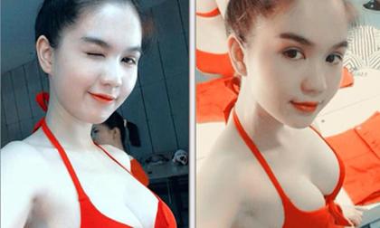 Ngọc Trinh gây sốt cộng đồng với ảnh bikini đỏ rực cùng làn da trắng sứ