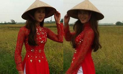 Sao Hàn khoe dáng thon với áo dài Việt Nam