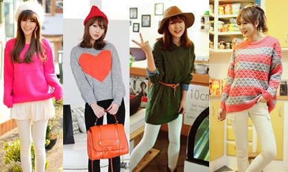 Rộn ràng đón Giáng sinh với áo len rực rỡ
