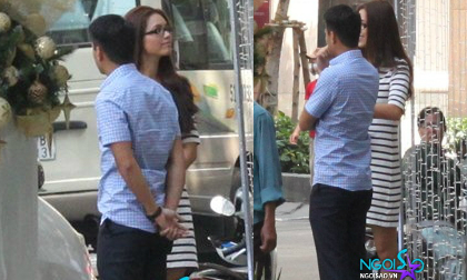 Bắt gặp cặp đôi Hoàng My - Phillip giản dị giữa phố đông