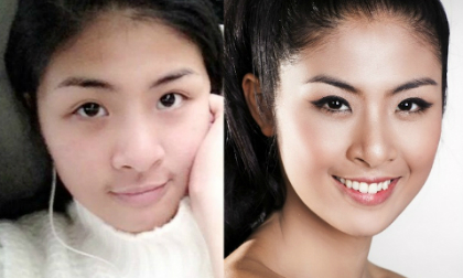 Mặt mộc khác "một trời một vực" của hoa hậu Ngọc Hân