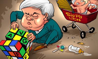 Biếm họa bầu Kiên "chiến" với VFF và AVG 