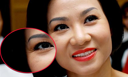 Thu Minh lộ rõ "vết chân chim" 