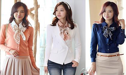 Cách phối sơ mi công sở rất ghi điểm cho bạn gái