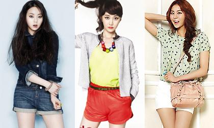 Mix đồ với quần short khoe chân thon dài