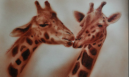 Họa sĩ chuyên dùng máu của mình để vẽ tranh