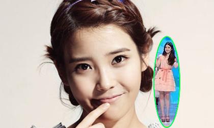 Cặp chân "siêu mảnh" của IU bị so với học sinh tiểu học