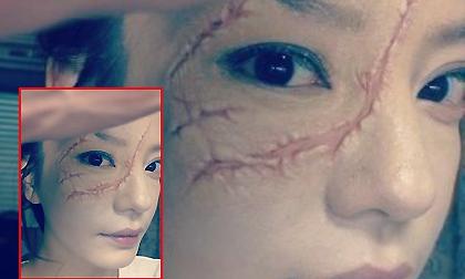 Triệu Vy khiến fans giật mình với mặt sẹo