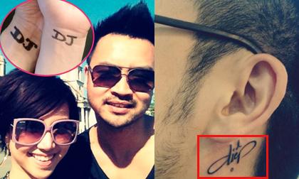 "Bạn trai lạ" xăm tên của Đinh Ngọc Diệp lên cổ