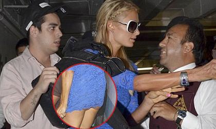 Paris Hilton ẩu đả trên phố, hớ hênh lộ vòng 3