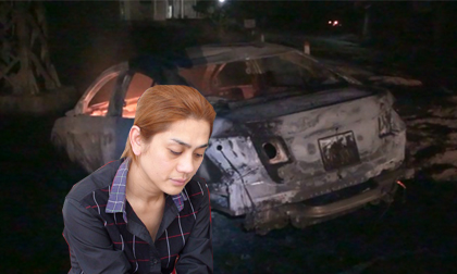 Xem cảnh ô tô của ca sỹ Lâm Chí Khanh cháy rực