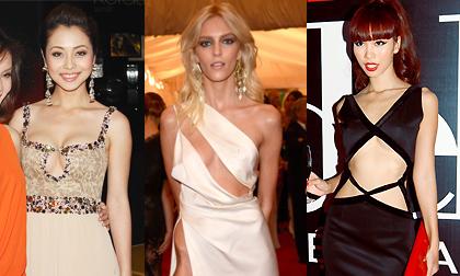 1001 kiểu xẻ áo "khoe" vòng 1 của mỹ nhân