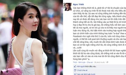 "Gái ngoan" Ngọc Trinh bỗng "nổi đoá" với anti-fans trên facebook