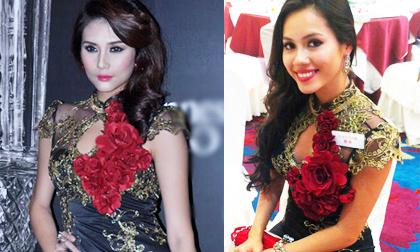 Hoàng My "mượn" đầm của Hoàng Yến đi thi Hoa hậu