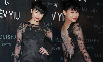 Hồ Hạnh Nhi quyến rũ với váy ren xẻ cao, lưng trần táo bạo