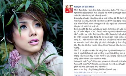 Lan Trinh lên tiếng trước nghi án tố ông Bầu tạo scandal