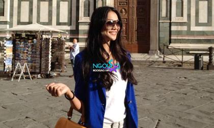 Thanh Hằng "toả nắng" giữa thành phố Florence thơ mộng