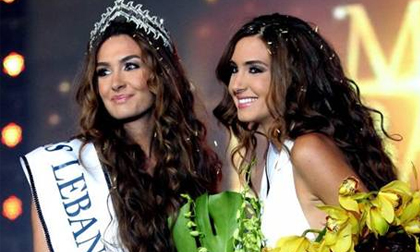 Hai chị em sinh đôi lên ngôi hoa hậu và á hậu Li băng 2012