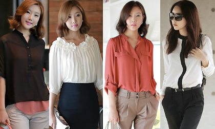 "Kết thân" với những kiểu sơmi thu duyên dáng