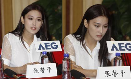 Trương Hinh Dư khóc sưng mắt, tổ chức họp báo làm rõ tin đồn hư hỏng