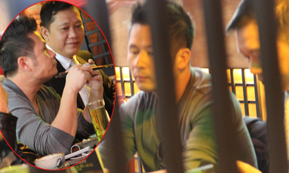 Bắt gặp Bằng Kiều tranh thủ nhậu nhẹt, nhâm nhi cafe ở Hà Nội