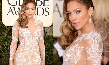Jennifer Lopez mặc đầm xuyên thấu tại thảm đỏ Quả cầu vàng 2013
