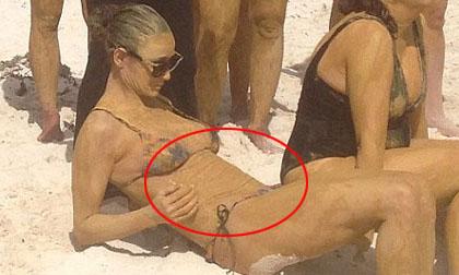 Demi Moore lộ bụng nhăn nhúm