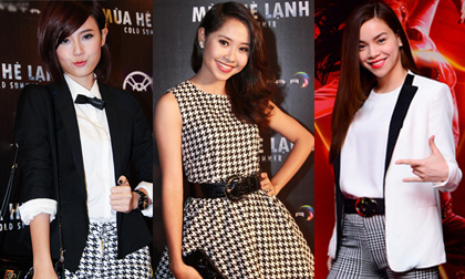 Diện họa tiết houndstooth đẹp như sao Việt