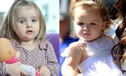 Ngỡ ngàng với bản sao "giống y chang" nhóc tì Harper