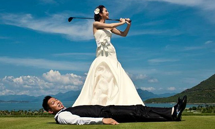 Rò rỉ ảnh cưới tinh nghịch của cô dâu Jennifer Phạm