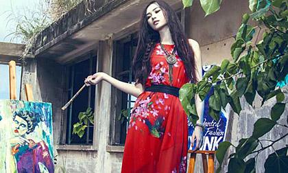 Siêu mẫu Ngọc Oanh hóa nàng họa sĩ quyến rũ