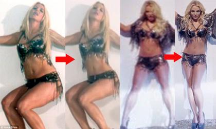 Britney Spears bị "lật tẩy" vì photoshop ảnh quá đà