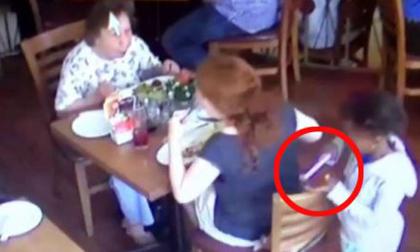 Clip sốc: Bé gái 7 tuổi ăn cắp điện thoại 'nhanh như chớp'