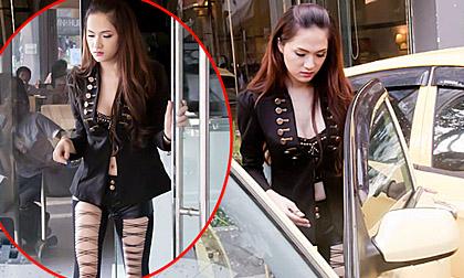 Hương Giang mặc đồ gợi cảm lái xế hộp đi ra mắt album mới