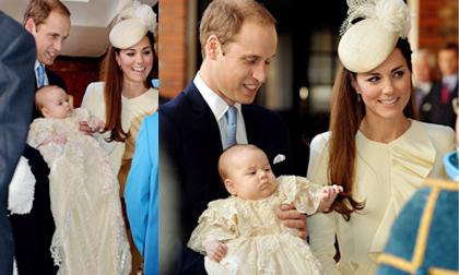 Tiểu Hoàng tử Anh mặc váy như công chúa trong lễ rửa tội