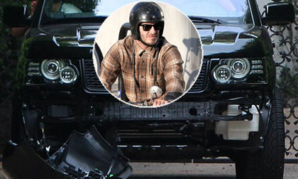 Beckham gây tai nạn ở Los Angeles khi đang chở con trai