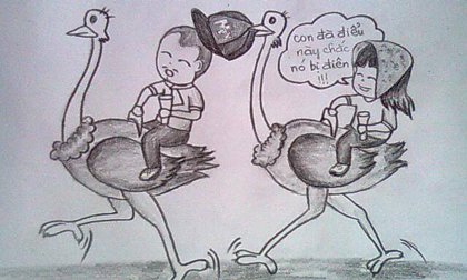 Tiến Đạt và bạn gái Hàn cực "ngộ nghĩnh" qua nét vẽ chibi