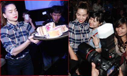 Hà Hồ bị fan Hà Nội vây kín trong tiệc mừng sinh nhật sớm