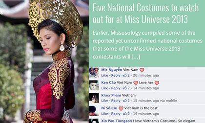 Áo dài của Trương Thị May lọt Top 5 quốc phục đáng xem nhất HHHV