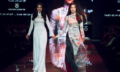 Thanh Hằng - Hà Hồ diện áo dài nắm tay nhau làm veddette