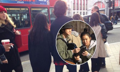 Kim Bum - Moon Geun Young tay trong tay rong ruổi ở London