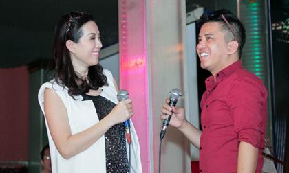 Hoa hậu Thu Hoài tích cực tập hát cùng ca sĩ Quang Toàn