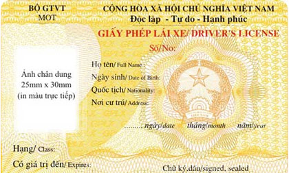 Từ 1/3/2014, tất cả giấy phép lái xe đổi sang mẫu mới