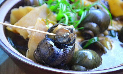 Món ngon cuối tuần: Ốc nấu măng