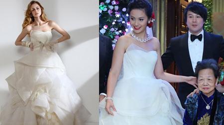 Cận cảnh váy cưới bạc triệu của vợ Thanh Bùi